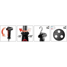 Yato Lampa magnetica 100 leduri portabila cu acumu..
